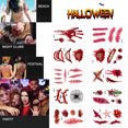 thumbnail image 4 of 10 Uds. Calcomanías faciales impermeables calcomanías de tatuajes de Halloween recuerdos de fiesta de cicatrices extraíbles, 4 of 8