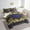 Blue Gold, variant on YST Royal Floral 7 Pcs Comforter Set King Black Gold Boho Bedding Set European Exotic Flowers Bed in A Bag Sheet Set Bohemian Black Yellow Geometric Lattice Bedding Comforters & Sets