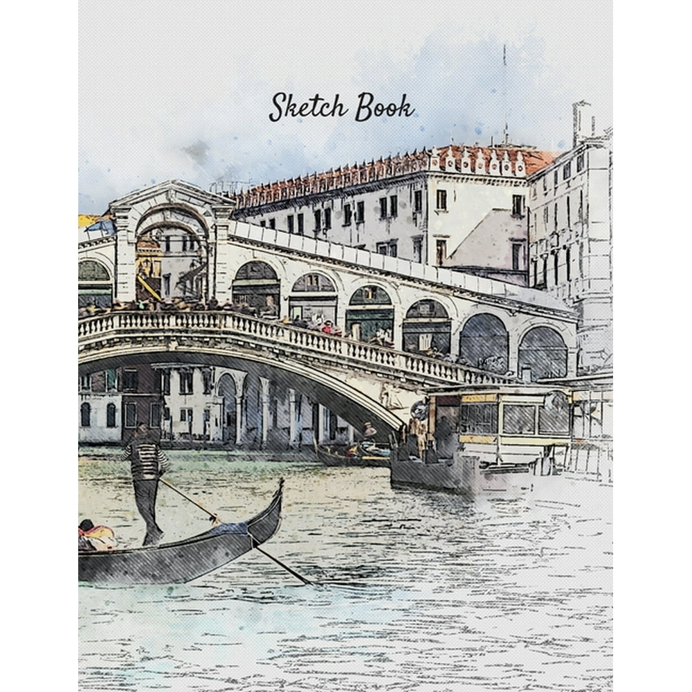 Venice Italy Themed Personalized Artist Sketchbook (Paperback)
