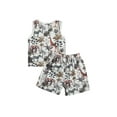 thumbnail image 2 of goowrom Ensemble pour Bébé Garçon Tops+Shorts Imprimés Sans Manches pour Animaux, 2 of 9