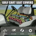thumbnail image 3 of Renewold Paw Colorful Wood Grain Golf Cart Seat Cover with Front Pockets, Puppy Cat Dog Footprint Golf Blanket Accessories Keeps Seat Cool and Clean for EZGO Yamaha Club Cars, 3 of 7