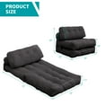 thumbnail image 5 of Mjkone Folding Sofa Bed, Convertible Couch Sleeper,Fold Out Couch Bed,Floor Couch with Foam for Living Room/Bedroom,Dark Gray, 5 of 7