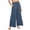 Blue, variant on Women's High Waisted Wide Leg Pants Elegant Faux Suede Palazzo Trousers Casual Work Slacks