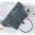 thumbnail image 2 of Kwuty Womens Vintage Floral Beaded Rhinestone Embroidery Clutch Sequin Crossbody Bag Evening Handbag for Bridal Wedding Party Prom, 2 of 7