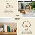 thumbnail image 4 of Home Decor Accents, Aesthetic Shelf Decor, Coffee Table Books Decor, Bookshelf Neutral Decor, Japandi Modern Decorative Object, Entryway Table Decor, Boho Living Room Decor (Natural 3pc Set Arches), 4 of 12