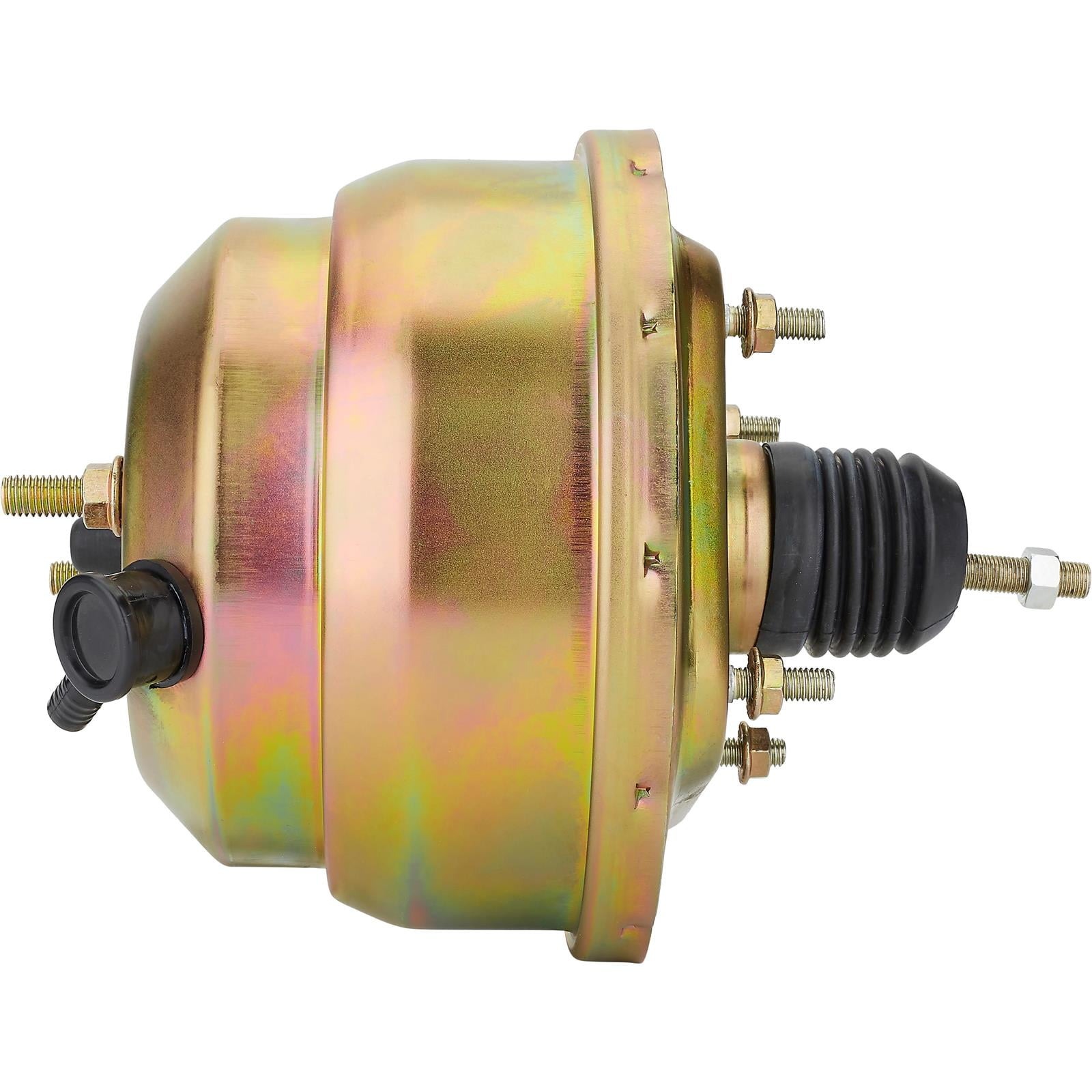 Speedway Motors Dual 8-Inch Brake Booster and 1-Inch Bore Master Cylinder Combo, Compact Under-Floor or Firewall Mount with 3/8-24 Ports and 4-Bolt 3-3/8 Inch Pattern