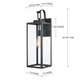 thumbnail image 3 of 22.4 inch Outdoor Wall Light with Matte Black Finish Clear Glass Shade 2-pack, 3 of 10
