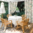 thumbnail image 4 of Outdoor Curtains for Patio Waterproof, Spring Flowers Outdoor Privacy Panels Grommet, Yellow Pink Floral Leaves Vintage Country Plants Blackout Outside Curtains for Porch/Cabana 54"x95", 1 Panel, 4 of 8