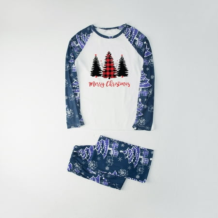 

Tfalo Christmas Pajamas For Family Parent-Child Warm Christmas Set Printed Home Wear Pajamas Two-Piece Dad Set