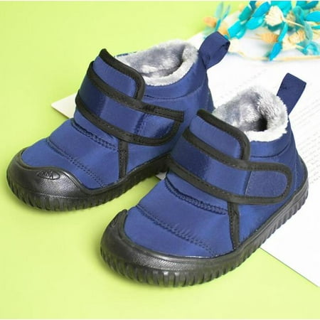 

QWZNDZGR 2022 Winter Kids Snow Boots Infant Baby Girl Shoes Cotton Plush Warm Toddler Sneakers Fashion Boys Short Boots Non-Slip Orange