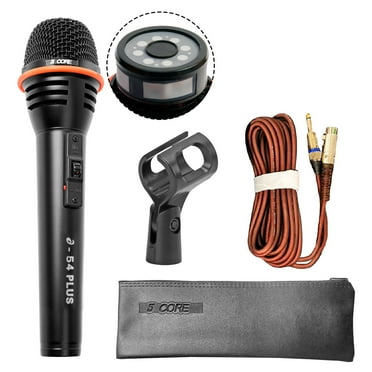 Omnidirectional Handheld Microphone Pair with On/Off Switch, XLR Cable, Clip & Bag – Studio-Quality Vocal Mics for Karaoke, Live Singing, Recording, and Mixers