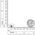 thumbnail image 6 of Gem Stone King 10K White Gold Round White Lab Grown Diamond and Blue Sapphire Ring for Women | 0.39 Cttw | Round 3.5MM | Gemstone April Birthstone | Wedding Engagement Anniversary Ring | Size 6, 6 of 6