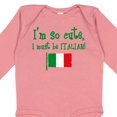 thumbnail image 4 of Inktastic So Cute Italian Boys or Girls Long Sleeve Baby Bodysuit, 4 of 5