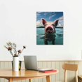 thumbnail image 2 of JEUXUS Pig Wall Art Canvas Wildlife Wall Decor Swimming Pictures on Canvas Wall Art for Home Office Decorations Living Room Bedroom  Stretched and Framed Canvas Prints, 2 of 4