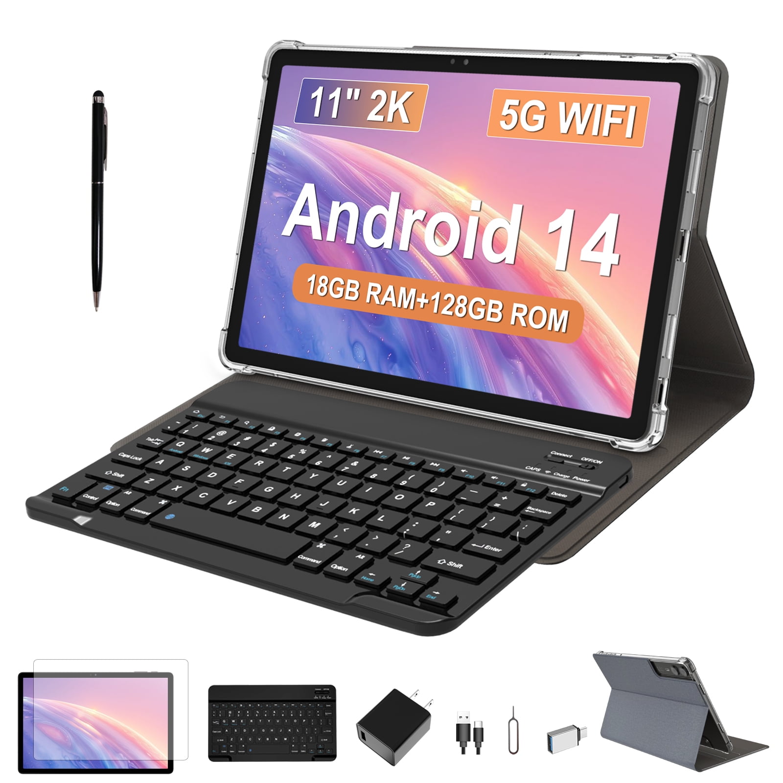 10⁄11 inch Android 14 Tablet 64GB 128GB ROM (1TB TF) WiFi 5000mah