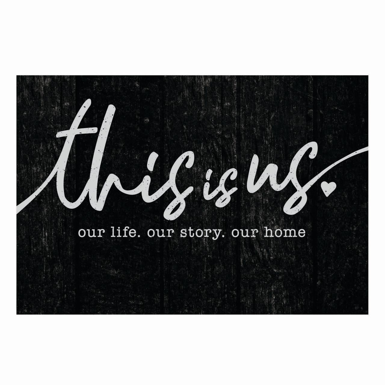 Personalized Planet 27x18 This Is Us Personalized Doormat on Durable Indoor Outdoor Low Profile Mat with Non Slip Rubber Backing