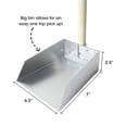 thumbnail image 6 of Wood Handle Pooper Scooper Durable Solid Metal Poop Tray With Rake 36.75" Long Handled Scoop | Great For Large Or Small Dogs No Assembly Required Better The Than Plastic, 6 of 6
