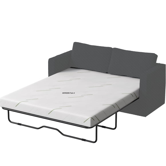 Coussin de Matelas de Sofa en Mousse Mémoire Gel de 5 Pouces Format Simple, Fermeté Moyenne, Blanc