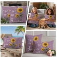 thumbnail image 5 of Violet Sunshine Sunflower Outdoor Waterproof Pillow Covers, Pastoral Bees Farmhouse Floral Decorative Square Throw Pillowcase Sofa Cushion Sham for Patio/Couch/Chair, 24"x24" 2 Pack, 5 of 8