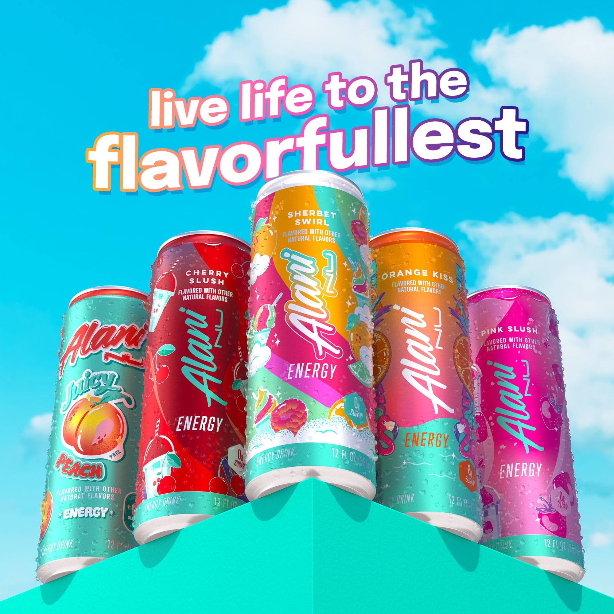Alani Nu Sugar Free Energy Drink, Sherbet Swirl, 12 fl oz, 12 Pack