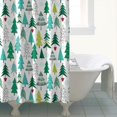thumbnail image 4 of Green Christmas Tree Pattern Shower Curtain 72"x72" ,Bathroom Decorative Shower Curtains Set with 12 Hooks,Modern Waterproof Washable Shower Curtain, 4 of 6