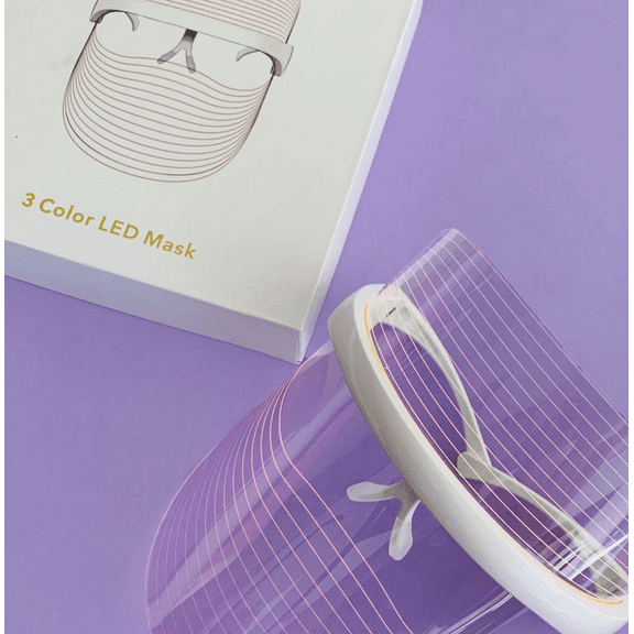 LED Face Mask, 3-Color Light Therapy Mask with Red, Blue & Near-Infrared Light