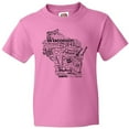 thumbnail image 3 of Inktastic Wisconsin State Word Salad Youth T-Shirt, 3 of 5