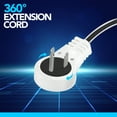 thumbnail image 3 of 360 Degree Rotating Power Strip - White Extension Cord with Flat Wall Plug - Power Cord Extension for Home, Office - 10 Ft, 3 of 7