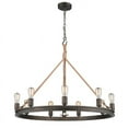 thumbnail image 2 of Chatham 9 Light Chandelier in Gunmetal Bronze, 2 of 6