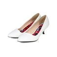 thumbnail image 5 of Qupid CD21 Women Leatherette Pointy Toe Kitten Low Heel Pump, 5 of 5
