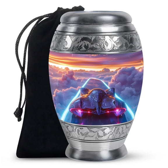 KARYLIZ Race Car Urns For Human Ashes Adult Man - Burial Urns For Cremated Remains - Large Funeral Urn For Human Ashes Adult Female - Cremation Urns For Ashes For Women (Size 10 Inch)