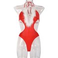 thumbnail image 5 of Gibobby ropa interior Monos navideños para mujer Pijamas Lencería Ropa interior sexy sin mangas (Rojo, S), 5 of 5