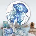 thumbnail image 3 of Designart 'Blue Deep Sea X' Nautical & Coastal Metal Circle Wall Art, 3 of 3
