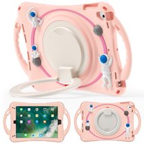 Dteck Kids Case for  iPad 11-inch (A16) 2025 / iPad 10th Generation 10.9 inch 2022,Heavy Duty Rugged Handle Grip Case Shockproof Silicone Kickstand Kids Friendly Cover with Shoulder Strap, Pink