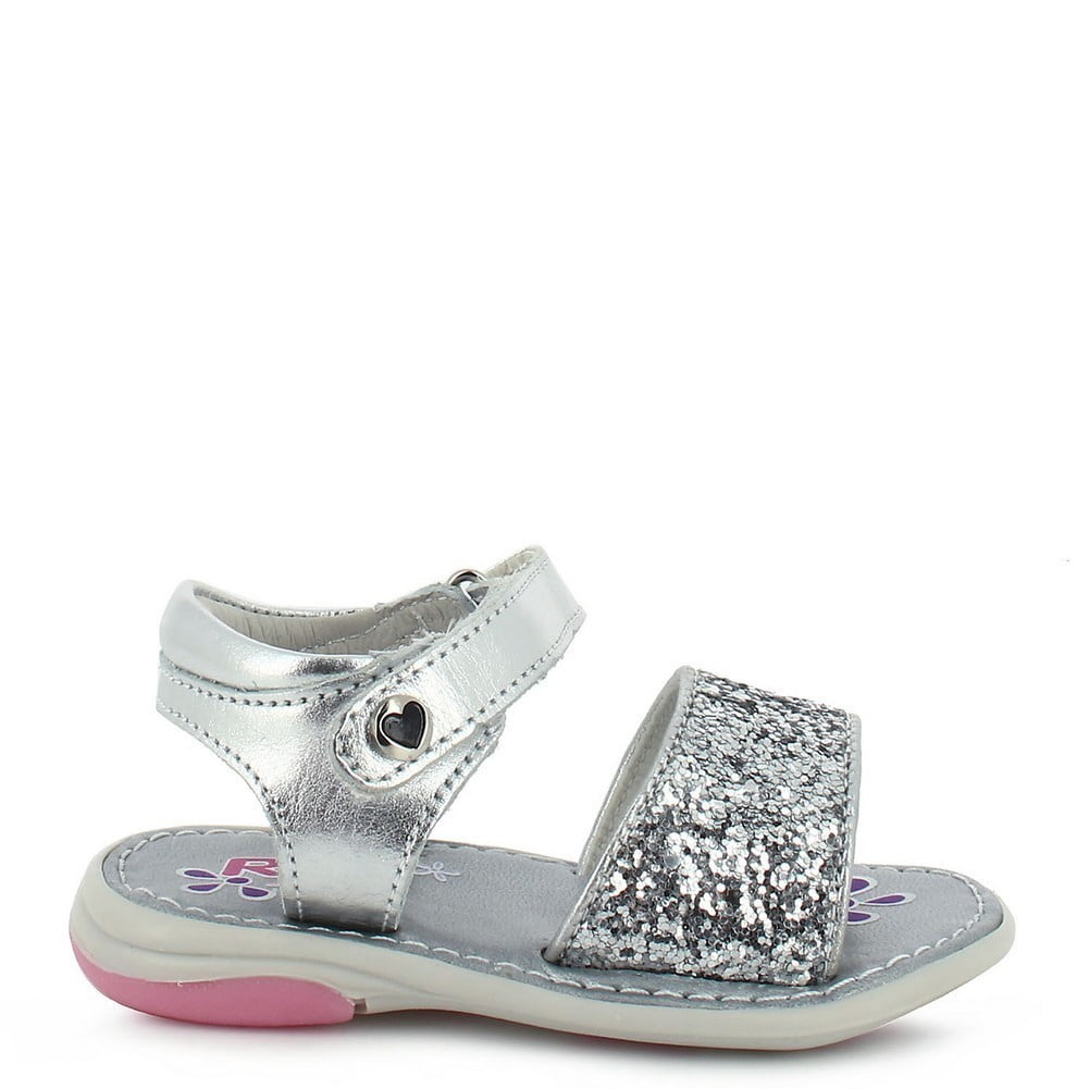 girls silver glitter sandals