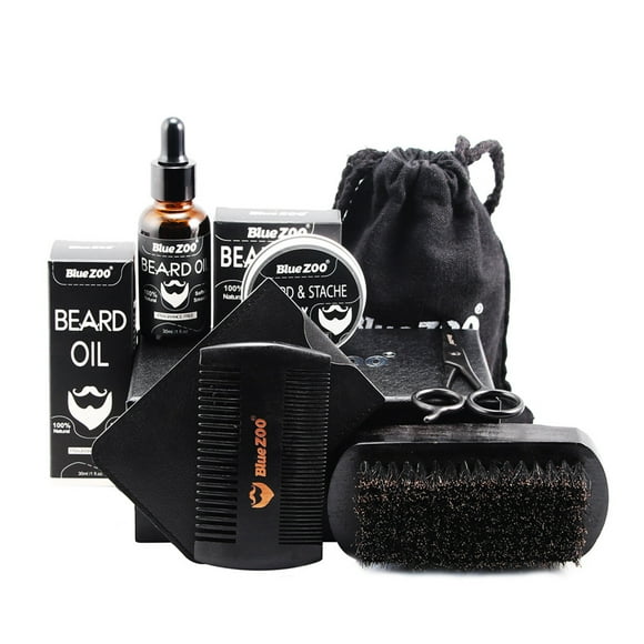 7PCS Beard Grooming Kit Assorted Beard Trimming Kit Beard Care Kit for Men