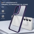 thumbnail image 6 of Compatible with Samsung Galaxy S24 Plus Case Clear Case with Camera Hidden Kickstand Foldable Stand Men Women Girls Phone Case Slim Soft TPU Translucent Shockproof Phone Cover, Dark Purple, 6 of 8