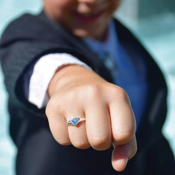 Ringmasters Classic Mini Blue Shield Sterling Silver Choose the Right CTR Ring Size 1