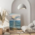 thumbnail image 2 of AVOI Hand Painted Beach Texture Oil Paintings Ocean Waves Nature Seaview Pictures Stretched Canvasen for living Room Bedroom Home Office Wall Decor Frame: 12x18in, 2 of 6