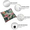 thumbnail image 4 of JRXY Throw Pillow Cover Beach Cheerful Tropical Dark Green Leaves of Palm Trees and Flowers Decorative Pillow Case Home Decor Pillowcase,2 Pcs White, 4 of 6