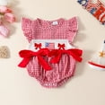 thumbnail image 2 of Gvdentm Baby 4th Of July Outfit Girl Usa Bubble Romper Smocked Dress My First Forth Of July baby girl Outfits Baby Girl Outfits 3-6 Months(Red,3-6 Months), 2 of 7