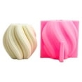 thumbnail image 2 of Wave Rotation Geometry Candle Mold Resin Mould Epoxy Resin Casting Molds for DIY Handmade Soap Candle Cake Decoration, 2 of 3