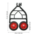thumbnail image 3 of Estbridge String Trimmer Support Wheels Attachment Wheels Auxiliary Walk Behind Wheels Mower Parts & Accessories Black String Trimmer Support Wheels, 3 of 9