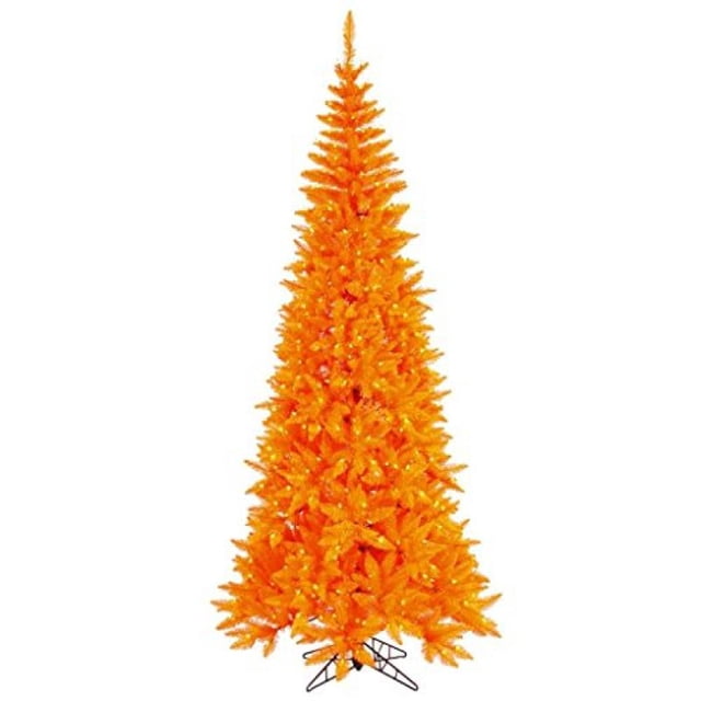 Vickerman 7.5' Orange Fir Artificial Christmas Tree with 500 Orange LED Lights