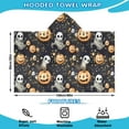 thumbnail image 2 of Nightmare Before Christmas Halloween Pattern Hooded Bath Towel，60"x35" for Ages 3 To 12 Kids, Quick Dry Lightweight Soft Microfiber Hood Beach Towel Cover Up for Kids, 2 of 7