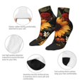 thumbnail image 5 of Fuzoiu Sunflower Floral Butterfly Print Adult Socks, Crew Moisture-wicking Socks, Unisex Cushion Crew Socks,Casual Sports Ankle Socks, 5 of 7