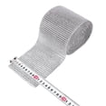 thumbnail image 4 of Dosaele 10 Yards Silvery  Plastic  Rhinestone Mesh Ribbon Roll Sparking Wedding Ornament 24 Rows, 4 of 8