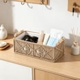 thumbnail image 6 of Ccwuwei Macrame Storage Basket, Handmade Toilet Paper Basket, Boho Woven Decor, Small Countertop Organizer with Handles for Shelf, Living Room, Bedroom, Home,Office - Khaki, 6 of 8