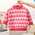 thumbnail image 4 of Diufon Toddler Baby Boy Girl Sweater Kids Plaid Fall Winter Crewneck Long Sleeve Thickened Warm Knitwear, 4 of 4