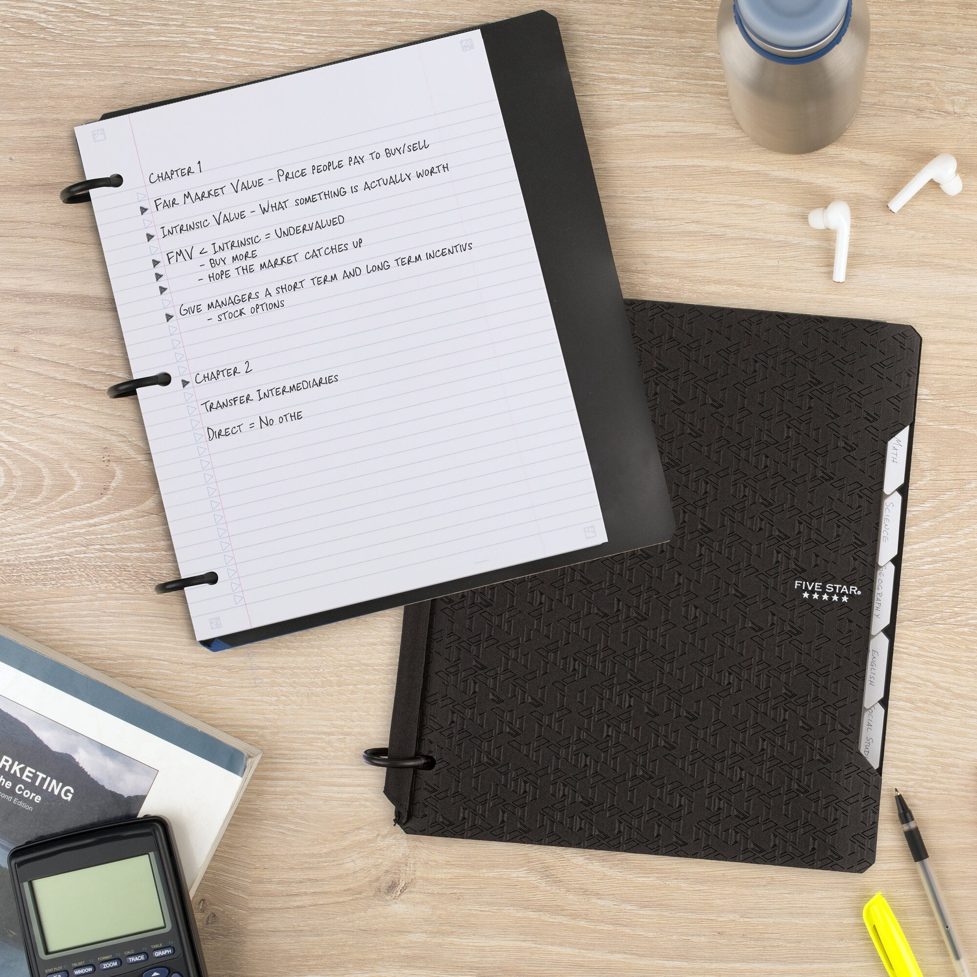 (3 pack) Five Star Flex 1 Refillable Notebook Black - Hot Deals